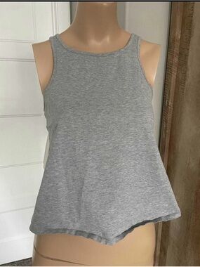 Chelsea28 Heather Gray Flared Tank Top
